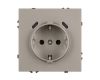 Розетка зк со шторками с USB тип C+С софт-тач кашемир Arlight SCT-MUCC-SFPL-CA (250V, 16A) 061814(1)