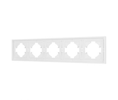 Купить Рамка пластиковая на 5 постов Arlight FRM-TENDO-PL-5-WH 053851 Рамка пластиковая на 5 постов Arlight FRM-TENDO-PL-5-WH 053851
