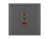 Механизм розетки с быстрой USB зарядкой Arlight SCT-NOBE-MUACC-SFPL-FC-GR (65W, QC3) 061837