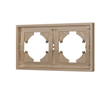 Купить Рамка пластиковая на 2 поста Arlight FRM-TENDO-PL-2-GD 053842 Рамка пластиковая на 2 поста Arlight FRM-TENDO-PL-2-GD 053842