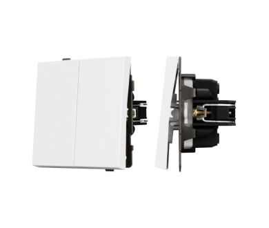 Купить Механизм выключателя двухклавишный проходной Arlight SWT-TENDO-MKP2-PL-WH (230V, 10A) 054066 Механизм выключателя двухклавишный проходной Arlight SWT-TENDO-MKP2-PL-WH (230V, 10A) 054066