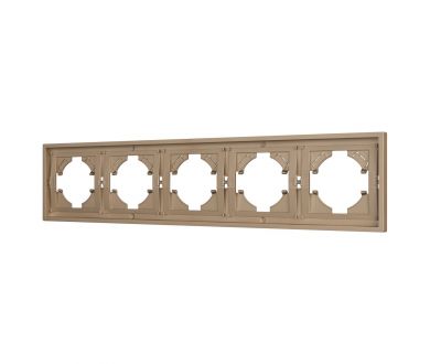 Купить Рамка пластиковая на 5 постов Arlight FRM-TENDO-PL-5-GD 053854 Рамка пластиковая на 5 постов Arlight FRM-TENDO-PL-5-GD 053854