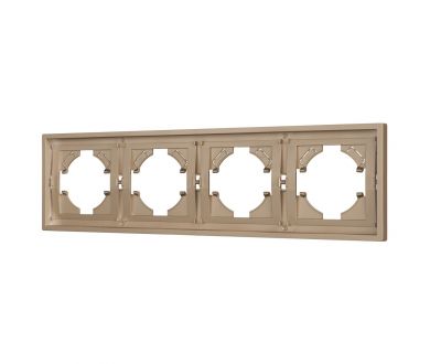 Купить Рамка пластиковая на 4 поста Arlight FRM-TENDO-PL-4-GD 053850 Рамка пластиковая на 4 поста Arlight FRM-TENDO-PL-4-GD 053850