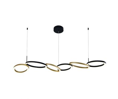 Купить Подвесной светильник Indigo Anello 14034/C/6P Black Подвесной светильник Indigo Anello 14034/C/6P Black