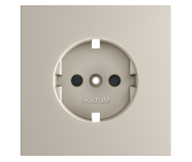 Купить Накладка для розетки с заземлением и защитными шторками Voltum S70 (кашемир) VLS000703 Накладка для розетки с заземлением и защитными шторками Voltum S70 (кашемир) VLS000703