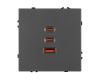 USB Розетка тип А+С+С софт-тач серый базальт Arlight SCT-MUACC-SFPL-FC-GR (65W, QC3) 061837(1)