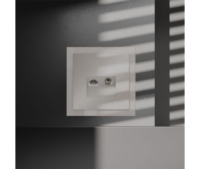 Купить Розетка телевизионная встраиваемая Voltum S70 TV+RJ45 кат. 6, (кашемир) VLS060703 Розетка телевизионная встраиваемая Voltum S70 TV+RJ45 кат. 6, (кашемир) VLS060703