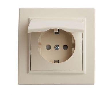 Купить Розетка 1-местная с крышкой Stekker PST16-9012-02 с защитной шторкой 39238 Розетка 1-местная с крышкой Stekker PST16-9012-02 с защитной шторкой 39238