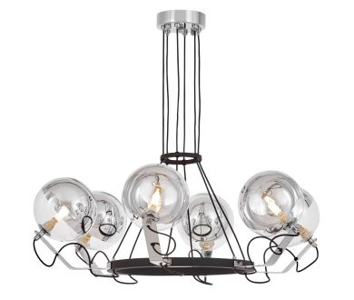 Купить Подвесная люстра Lumina Deco LDP 9110-6 BK+CHR Подвесная люстра Lumina Deco LDP 9110-6 BK+CHR